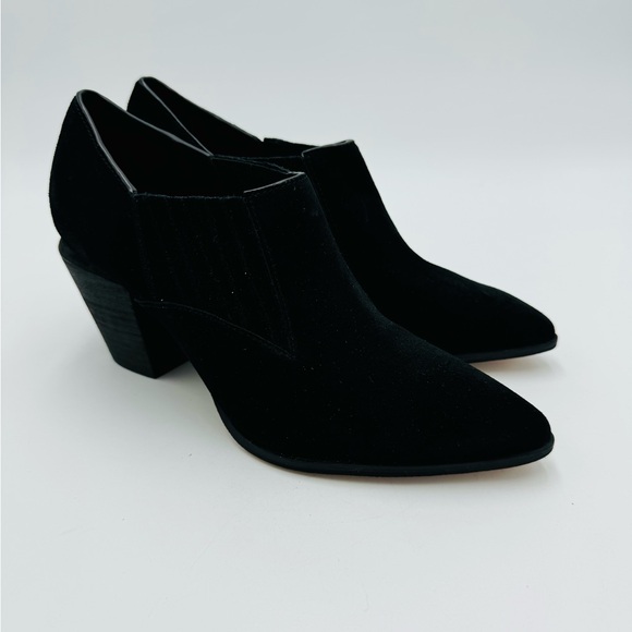 NEW Splendid Hertha Black Leather Suede Ankle Bootie - Picture 3 of 11